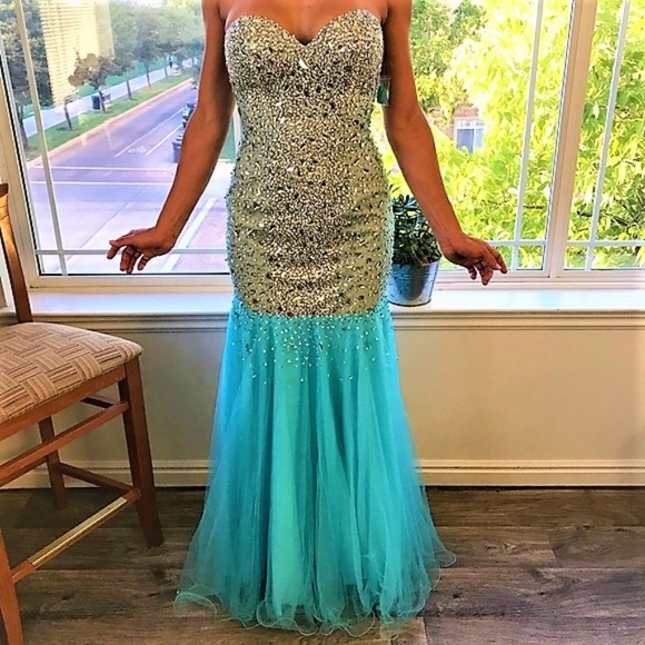 NEW! Prom quinceanera formal party starpless dress - Picture 2 of 6